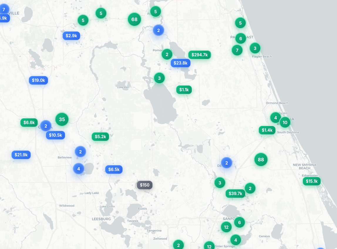 Delinquent & Foreclosure Properties Map Light Mode